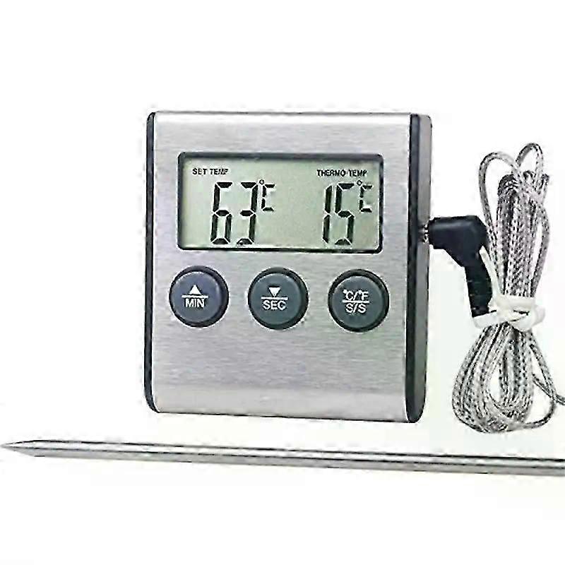 Kitchen Digital Cooking Thermometer Meat Food Temperature For Oven BBQ Grill Timer Function with Probe Heat Meter for Cooking