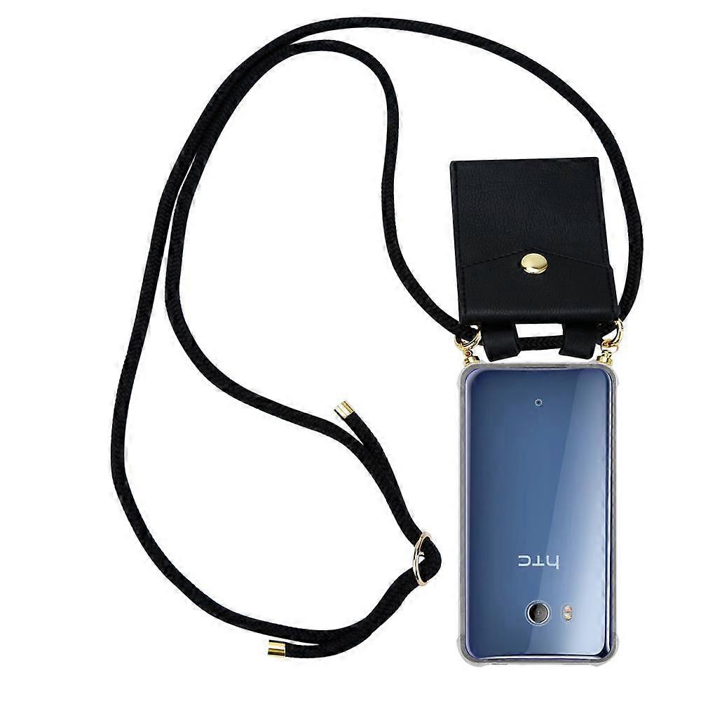 HTC OCEAN/U11 실리콘 보호 케이스용 휴대폰 체인 - 금색 장식 포함