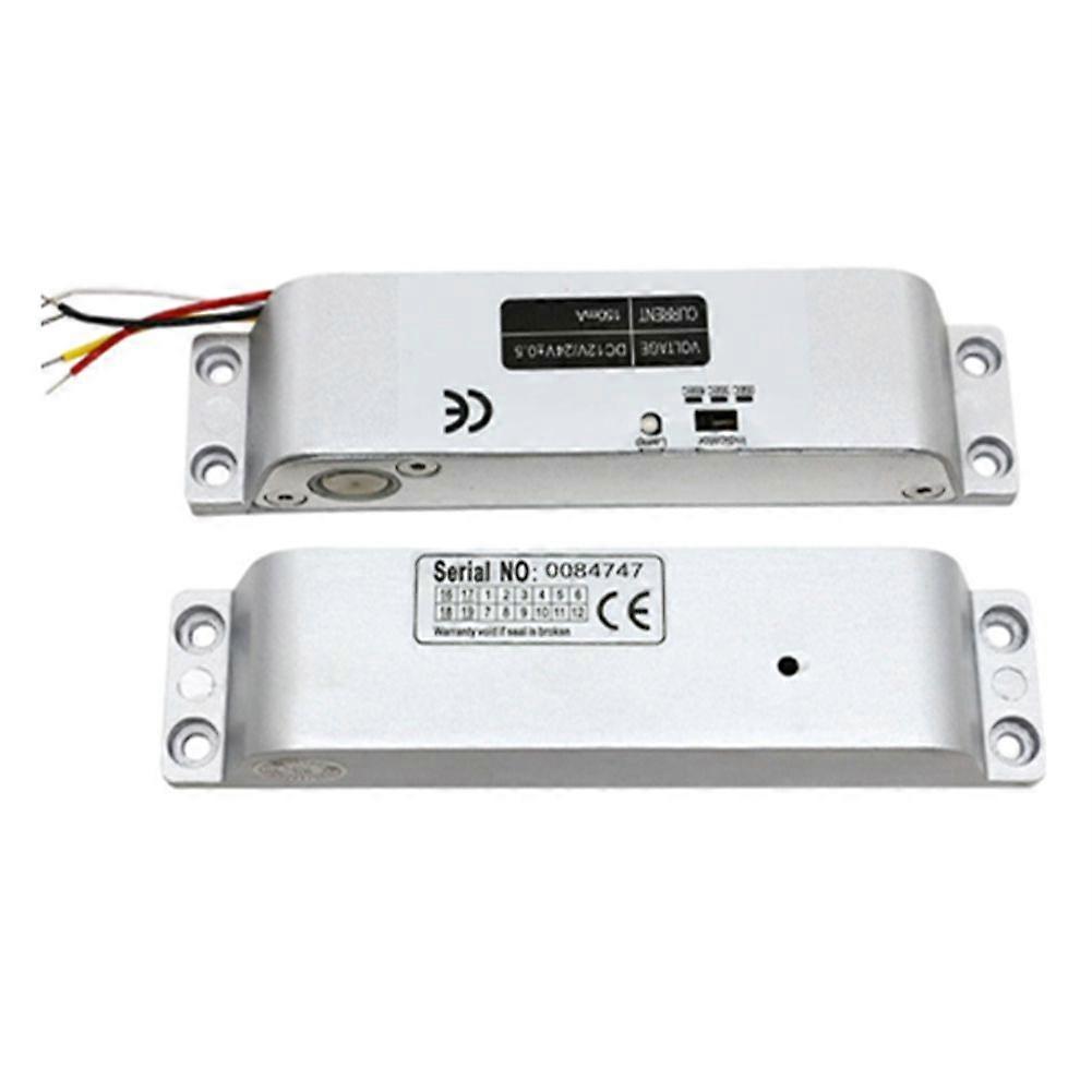 Electric Drop Bolt Lock Fail Safe Secure DC12V with Adjustable Time Delay for Access Control Electronic Mortise Locks,A