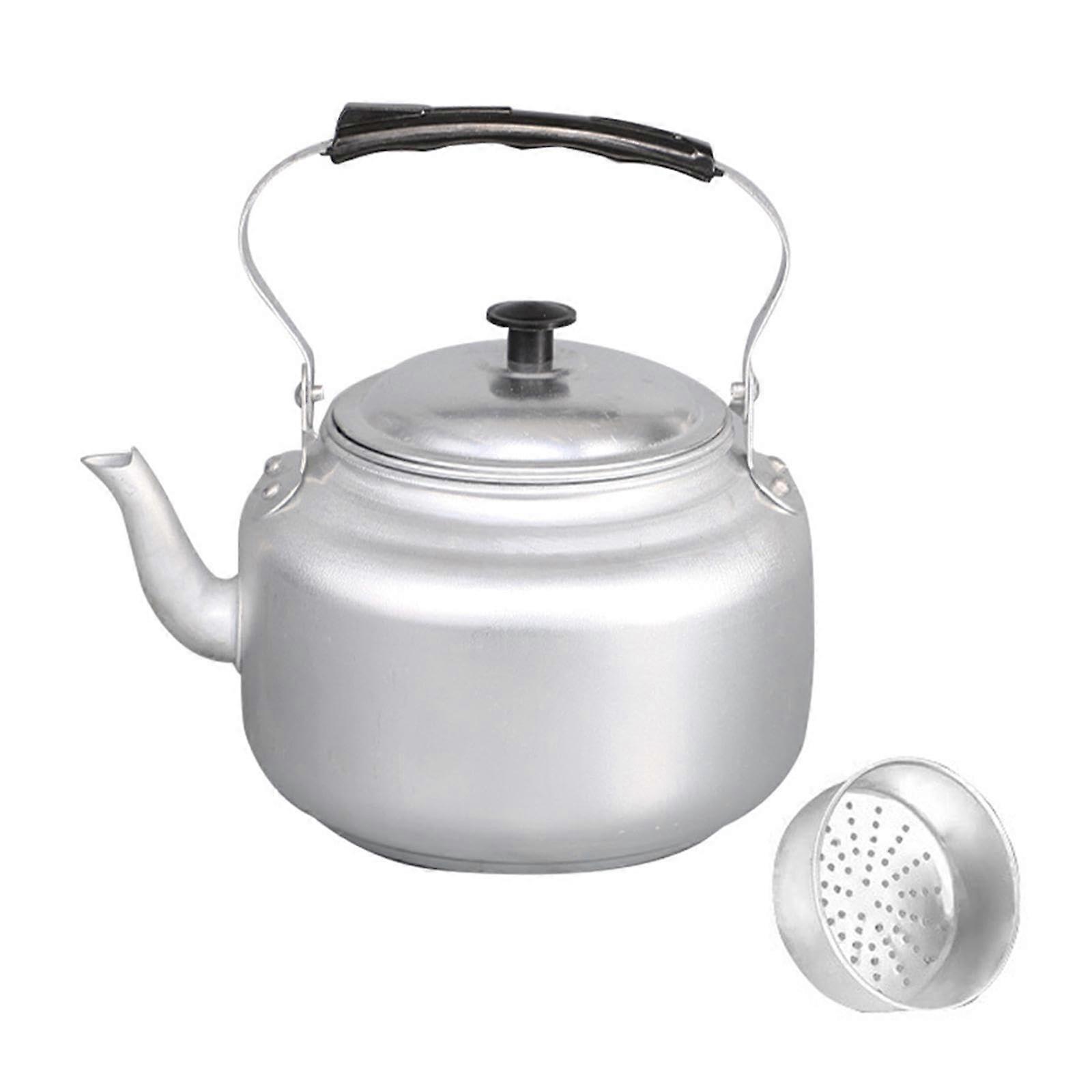 Aluminum Tea Kettle 1.6L with Removable Infuser, HeatResistant Handle for Stovetop and Camping