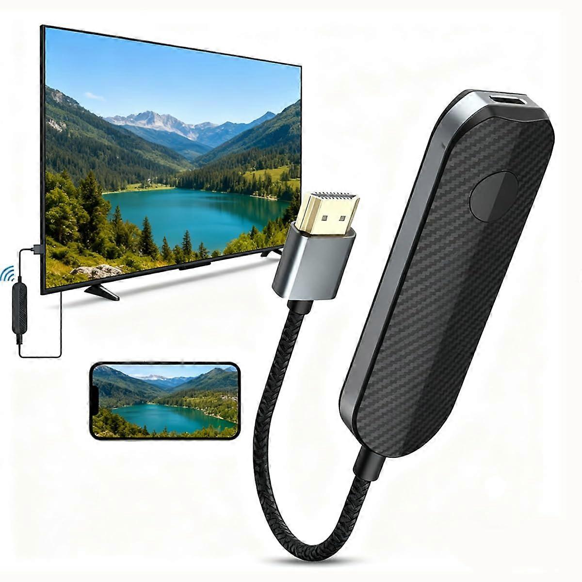 Wireless HDMI Adapter 4K HD Screen Mirroring Stick for iPhone iPad Android TV Plug and Play 1pc