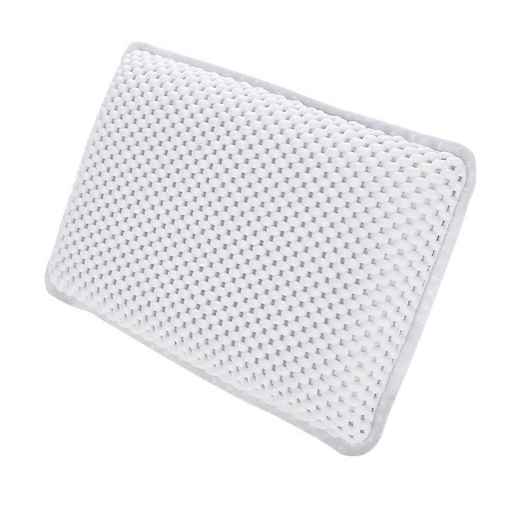 Bath Pillow for Neck and Back Support, Ergonomic Bathtub Headrest with Foam Core and Suction Cups