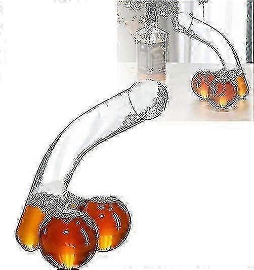 Unique Whiskey Glass Carafe, Transparent Flask Pourera