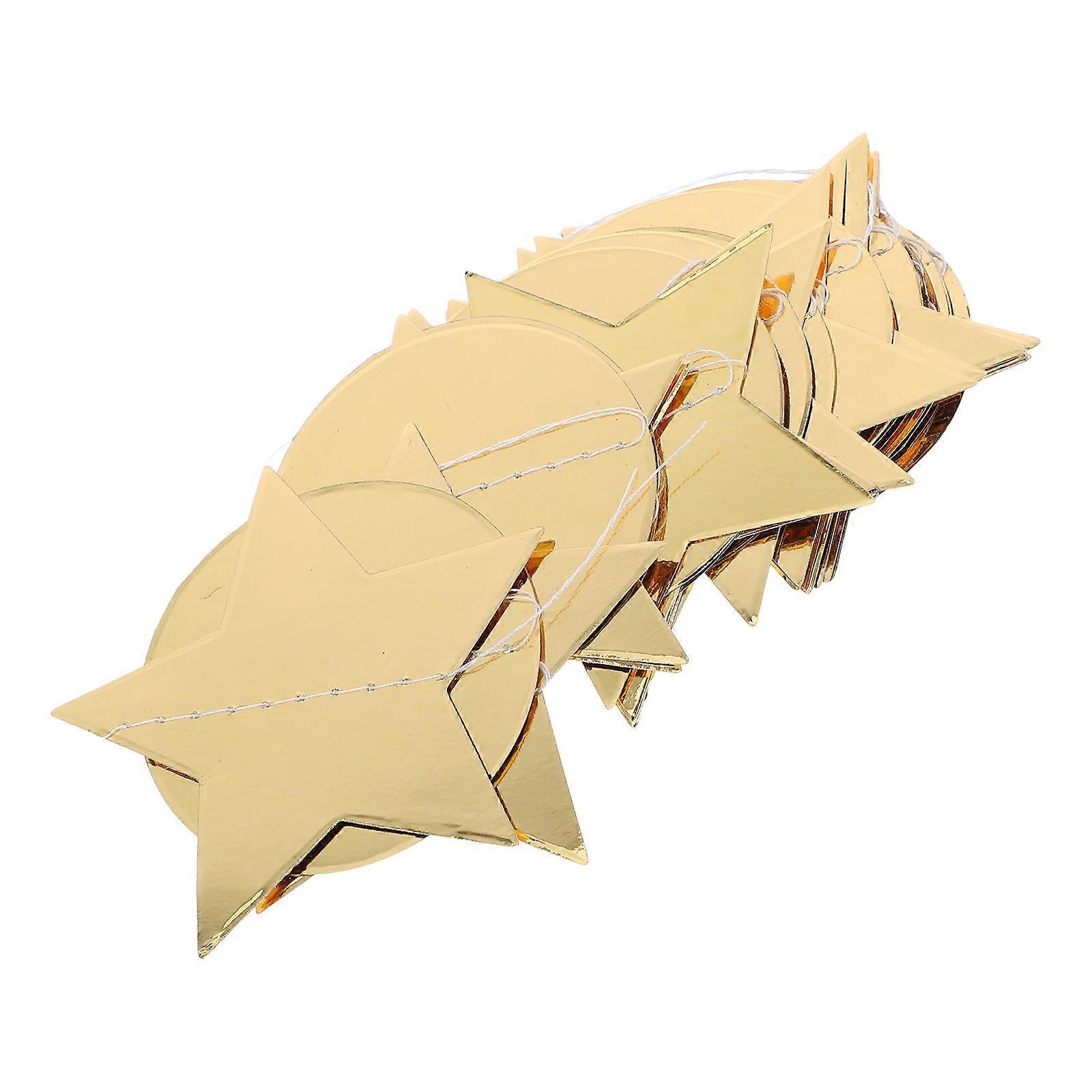 Paper Star Garland Circle Banner for Party Decorations 16 Strings