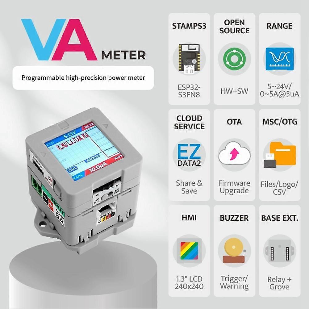 VA Meter Programmable High Accuracy Power Meter Voltage and Current Measurement Module for DC Power Analysis