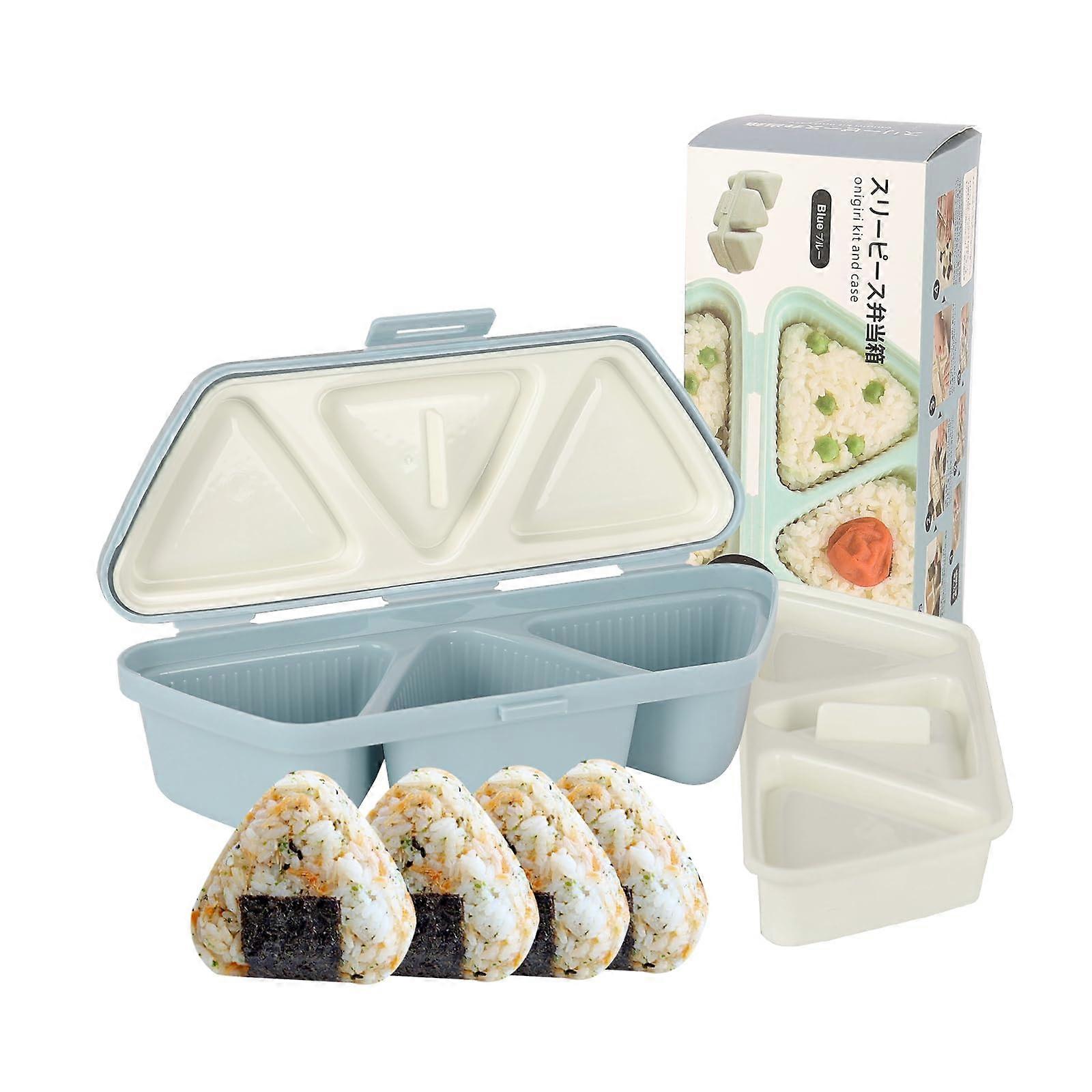 6 in 1 Onigiri Maker Triangle Sushi Mold Makes 6 Rice Balls Japanese Easy Release Dishwasher Safe