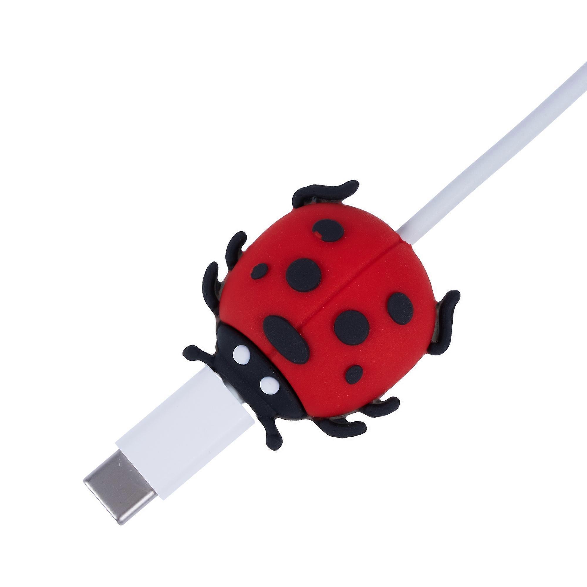 Cute Insect Pattern Charging Cord Protector USB Data Wire Protection Cover