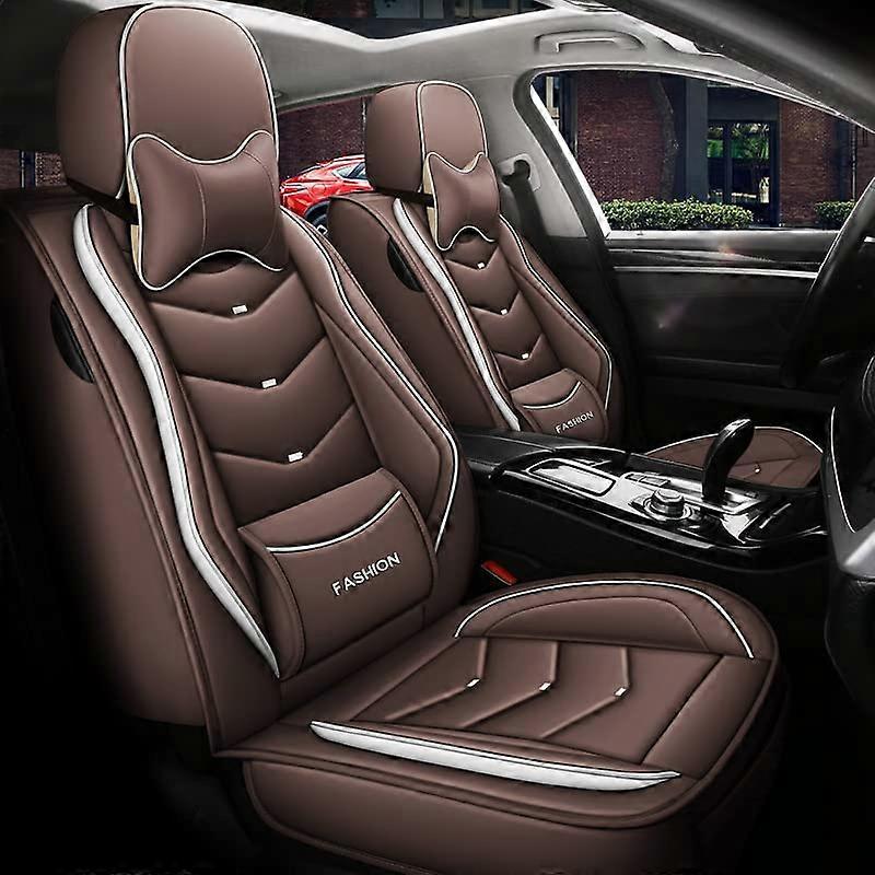 Coffee Waterproof Universal Car Seat Covers, Pet Friendly Durable Protector for Mitsubishi