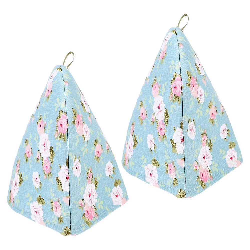 2Pcs Cotton Teapot Cover for Insulation Sky-Blue Material