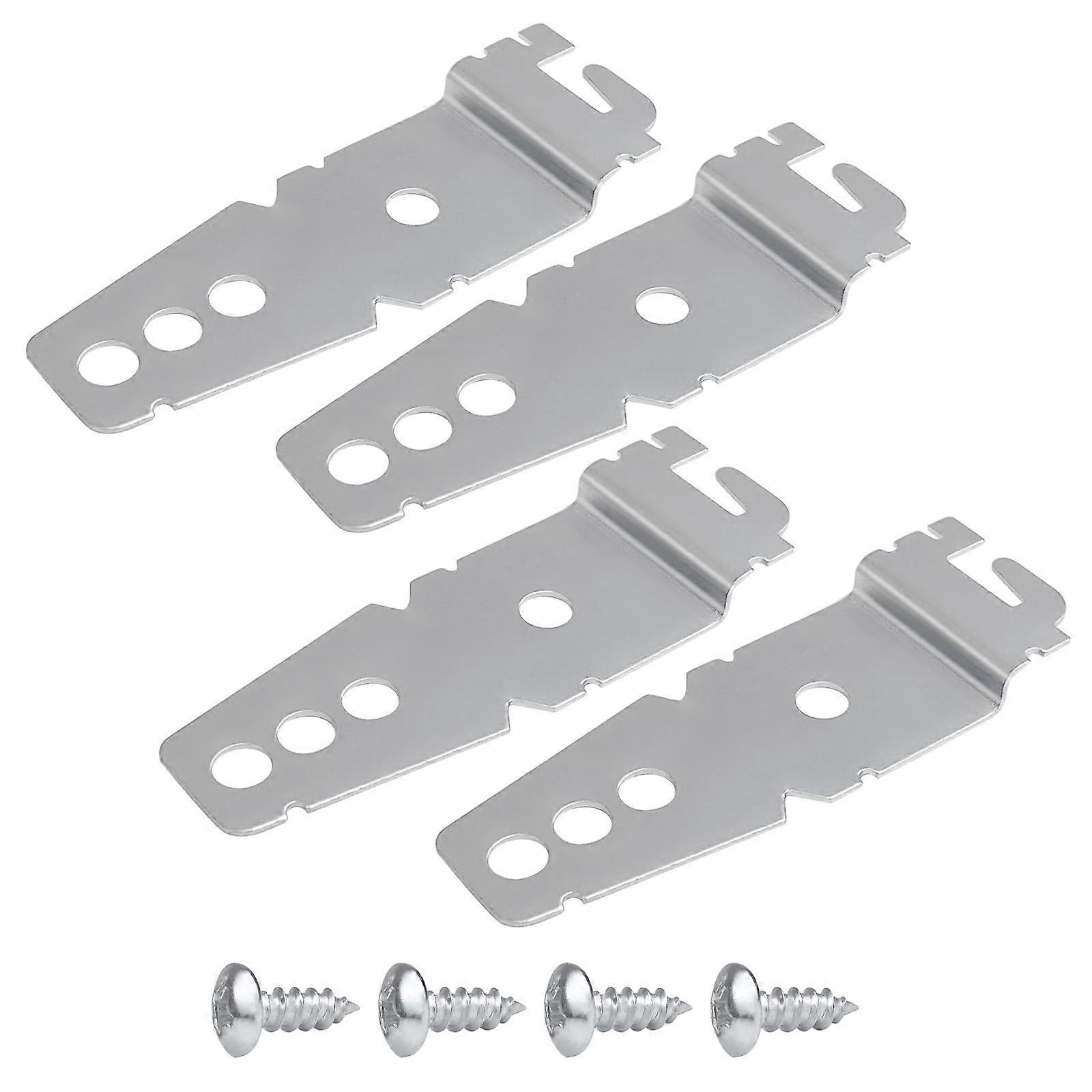4 Pack WP8269145 Dishwasher Mounting Bracket Clips with Screws for Whirlpool Kenmore