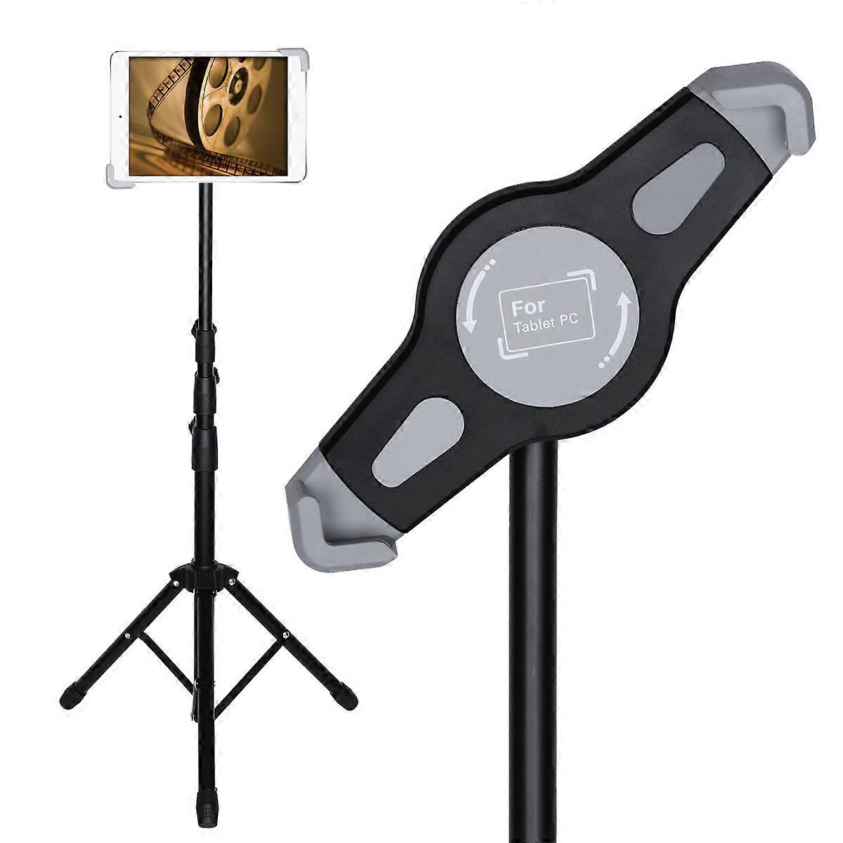 Tablet Accessory Universal Retractable Adjustable Rotating Stand 7 to 12 Inch Tablets Black Wide Compatibility 1Pcs