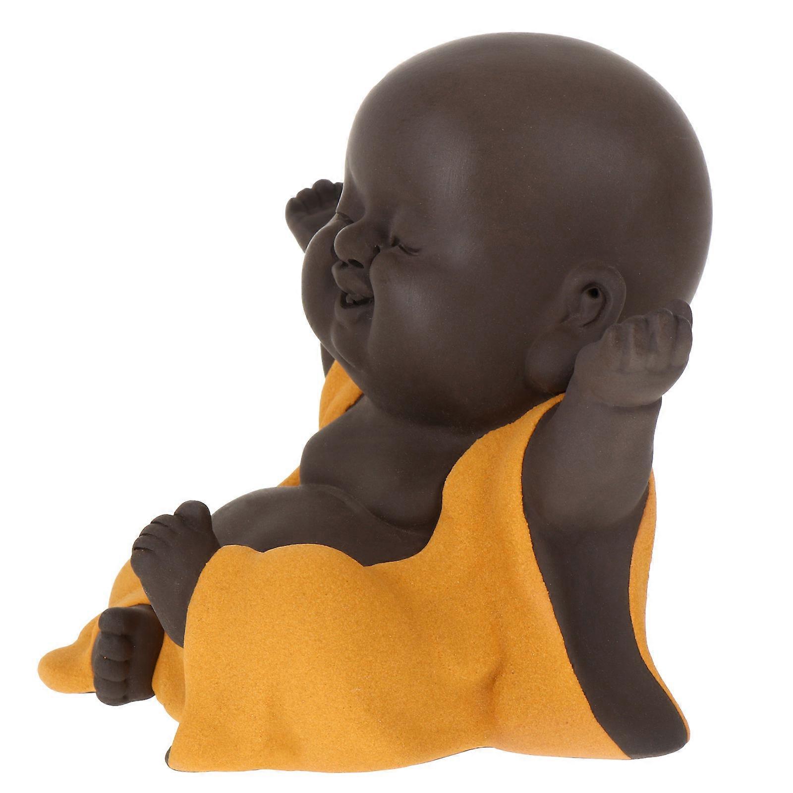 Tea Pet Buddha Ornaments Decorative Statues for Decor 3Pcs Set