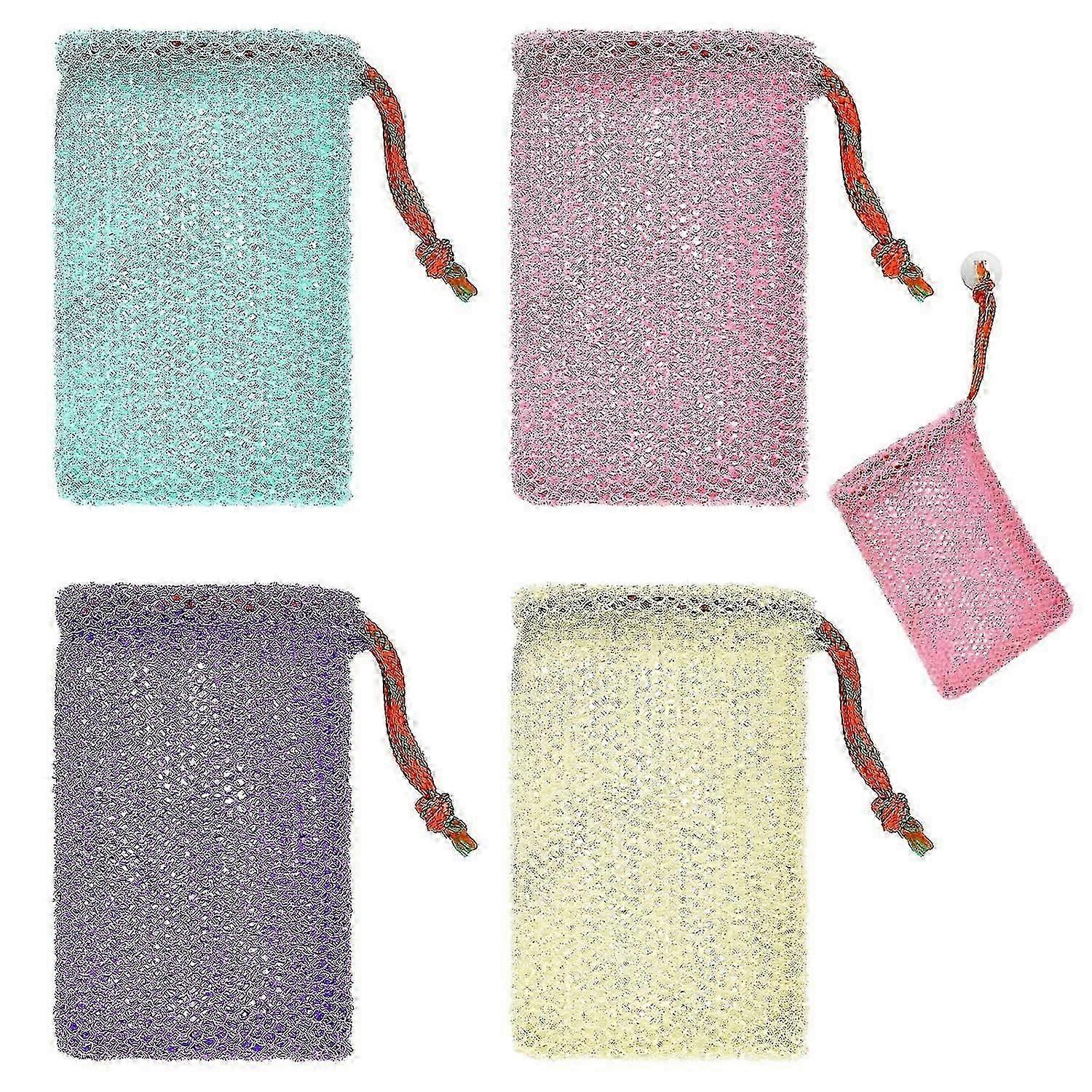 Bath and shower exfoliating soap savers 4-pack foam nets