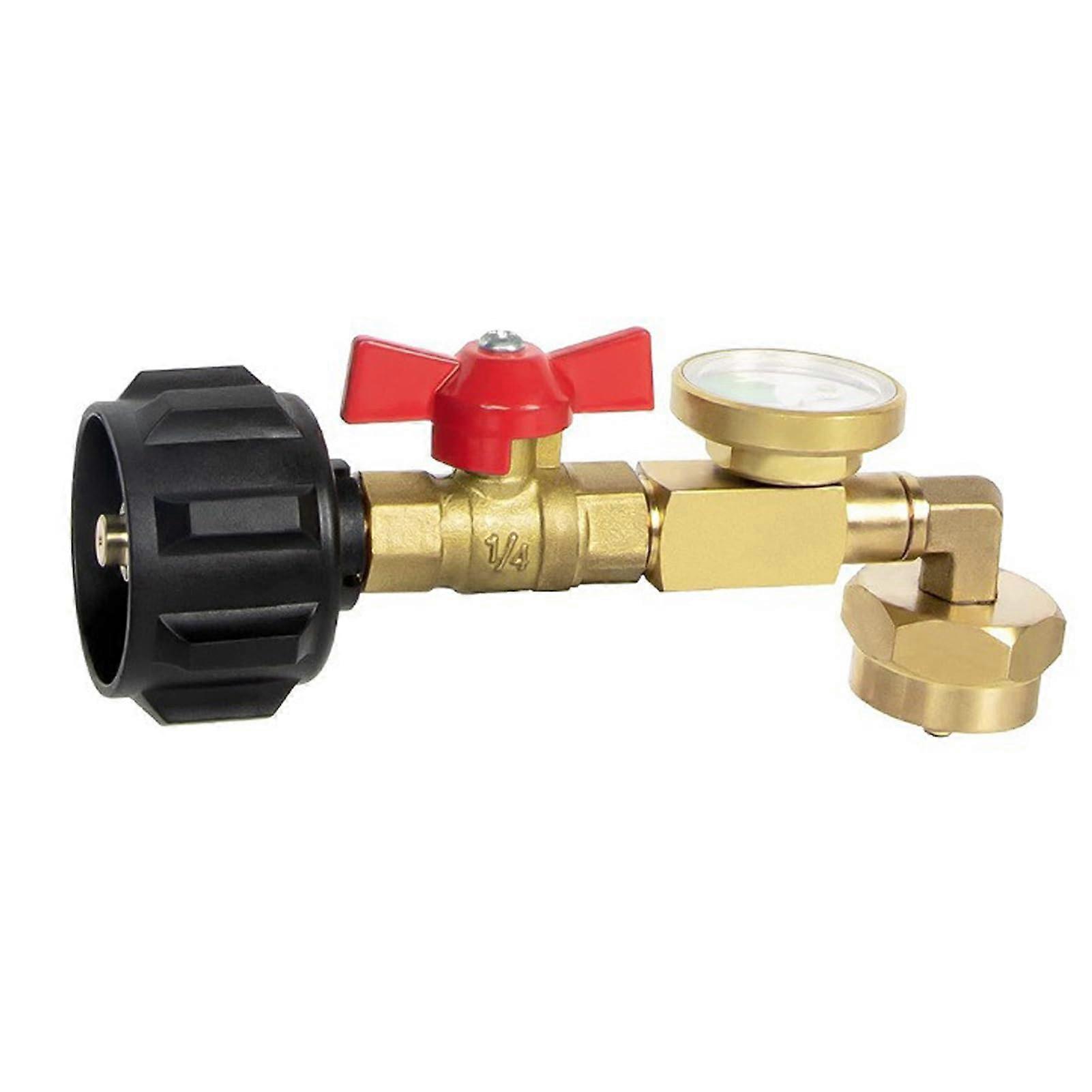 Propane Refill Adapter Solid Brass LeakProof 20lb to 1lb Propane Tank Converter Easy Use