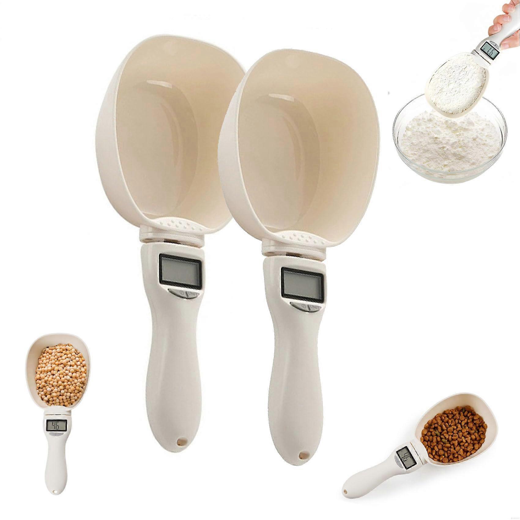 Precision Digital Measuring Spoon with LCD Display for Kitchen and Pet Food, 2 Set