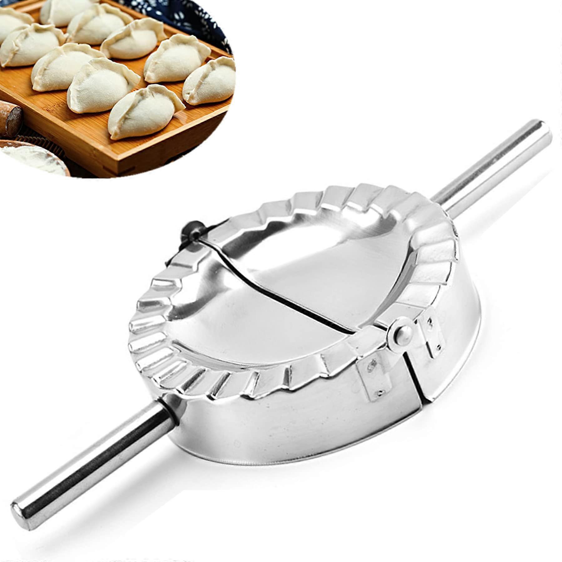 Forma para empanada XL em aço inoxidável com alça, 12,7 cm (5 polegadas), para selagem fácil e rápida.