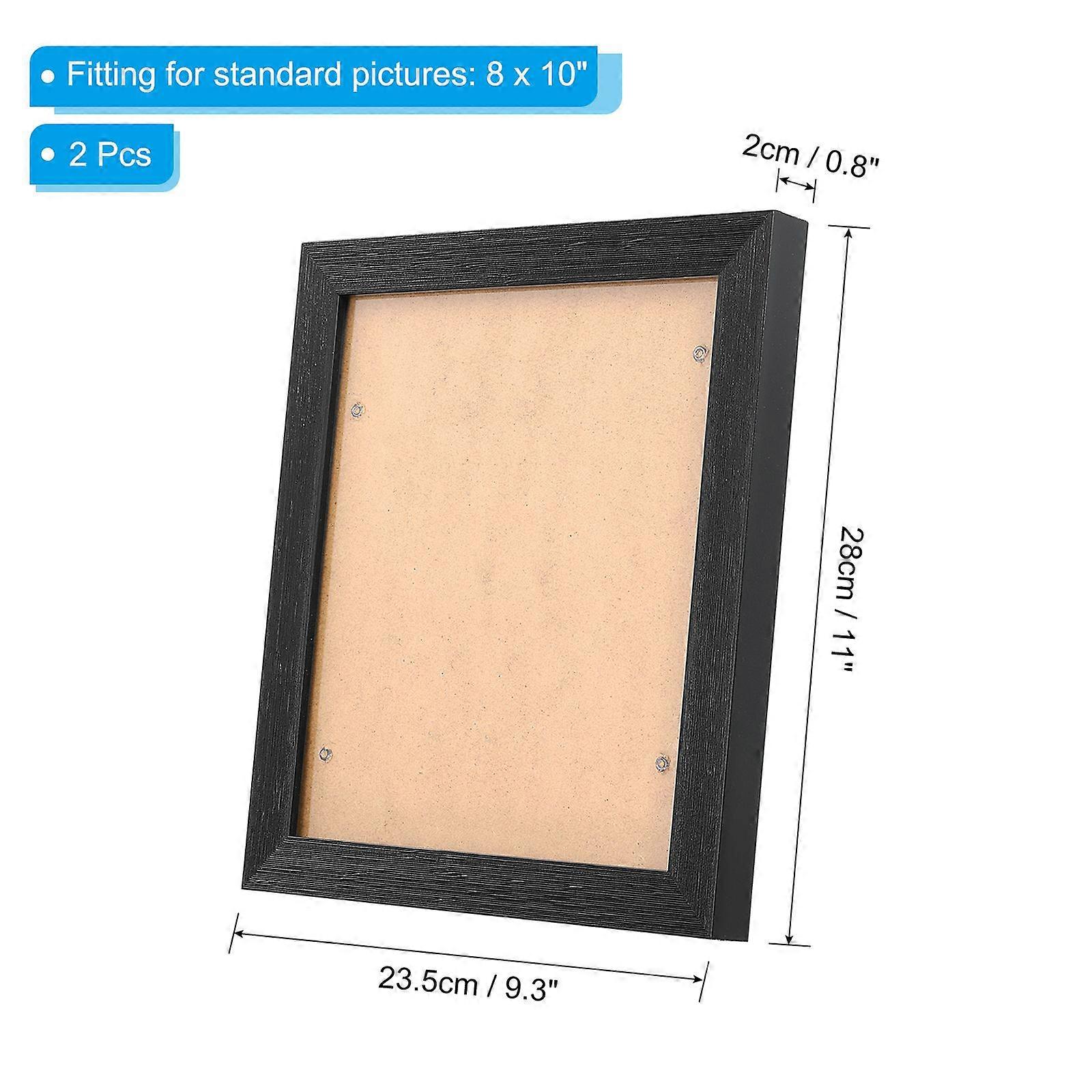 8x10 inch Foam Material Picture Frames, 2 Pcs Display, Black