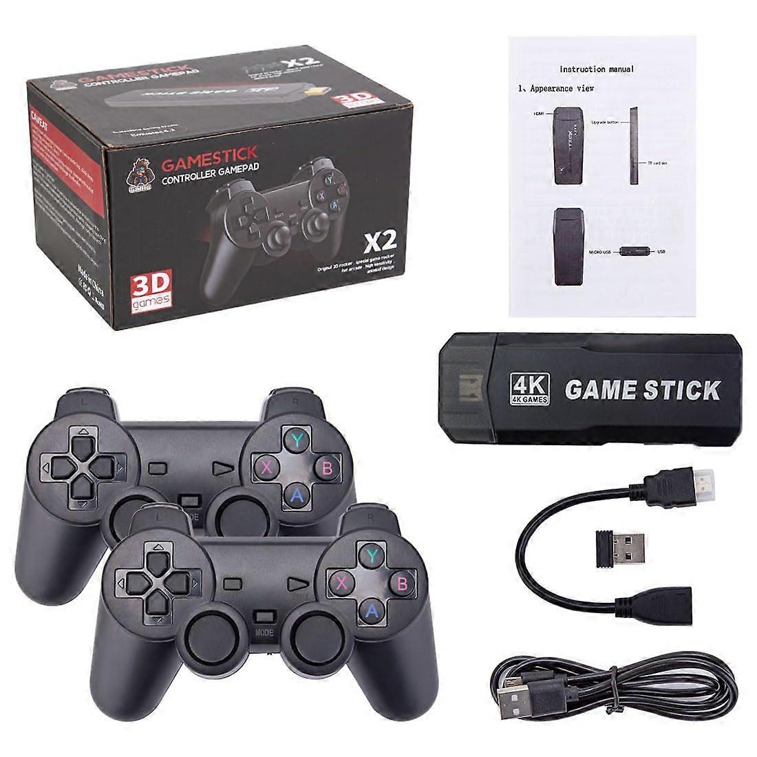 X2 4K Retro Game Console with 20000+ Games, Dual Wireless Controllers, Linux HDMI TV Player