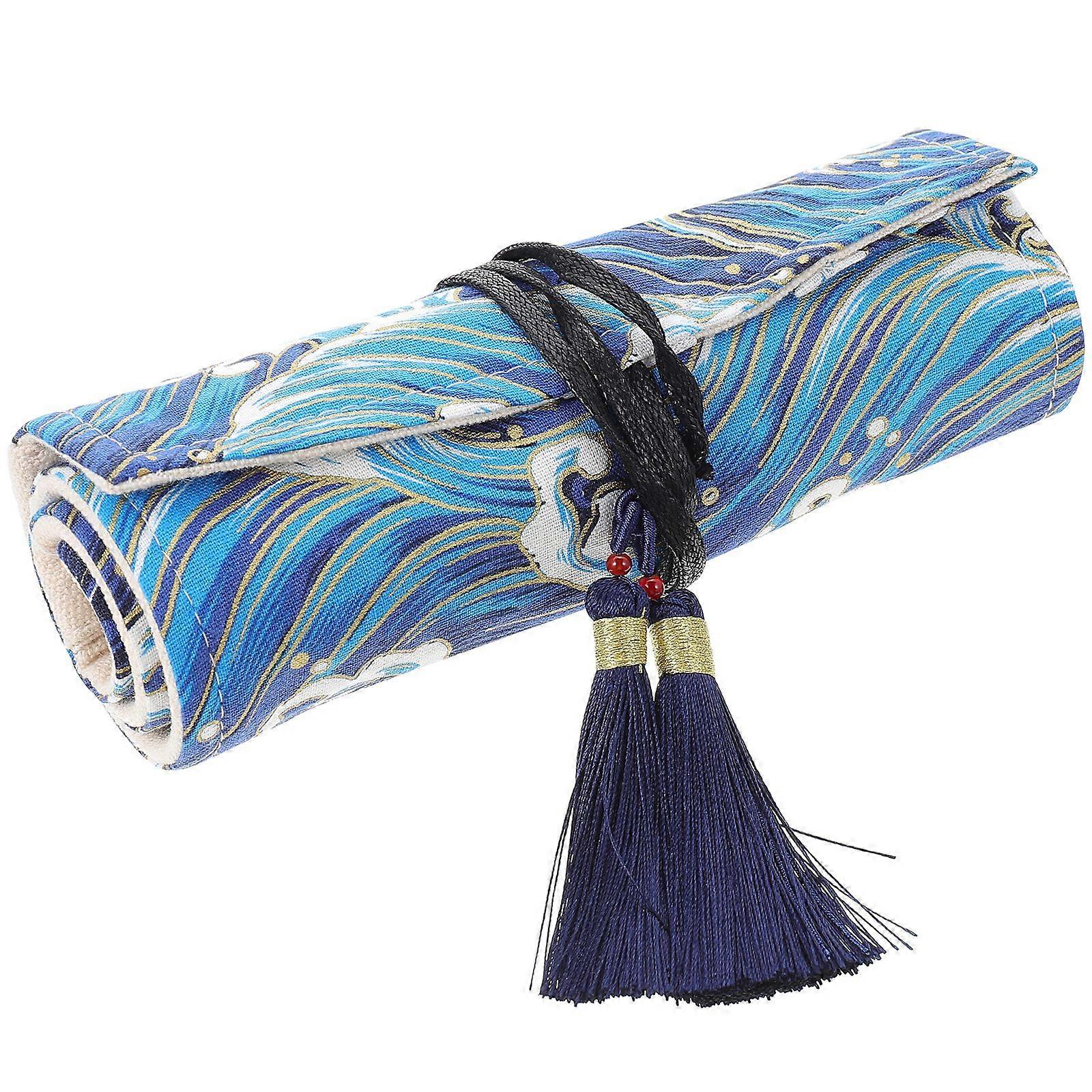 Rolling Crochet Needle Storage Bag Crochet Hook Holder Knitting Needles Tools Organizer