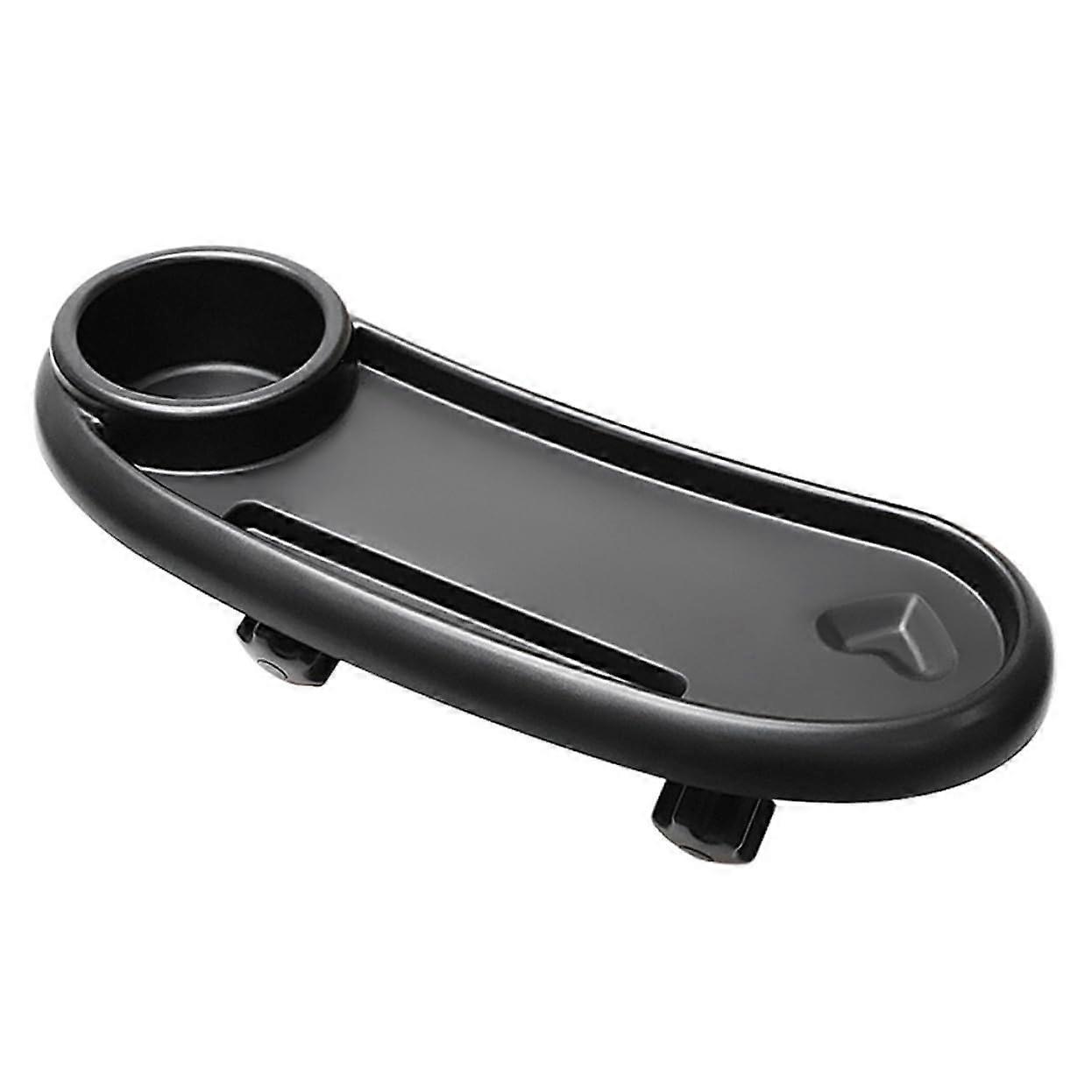 Universal Stroller Snack Tray with Cup Holder Removable Pram Tray Easy Install Safe Dining Space Black