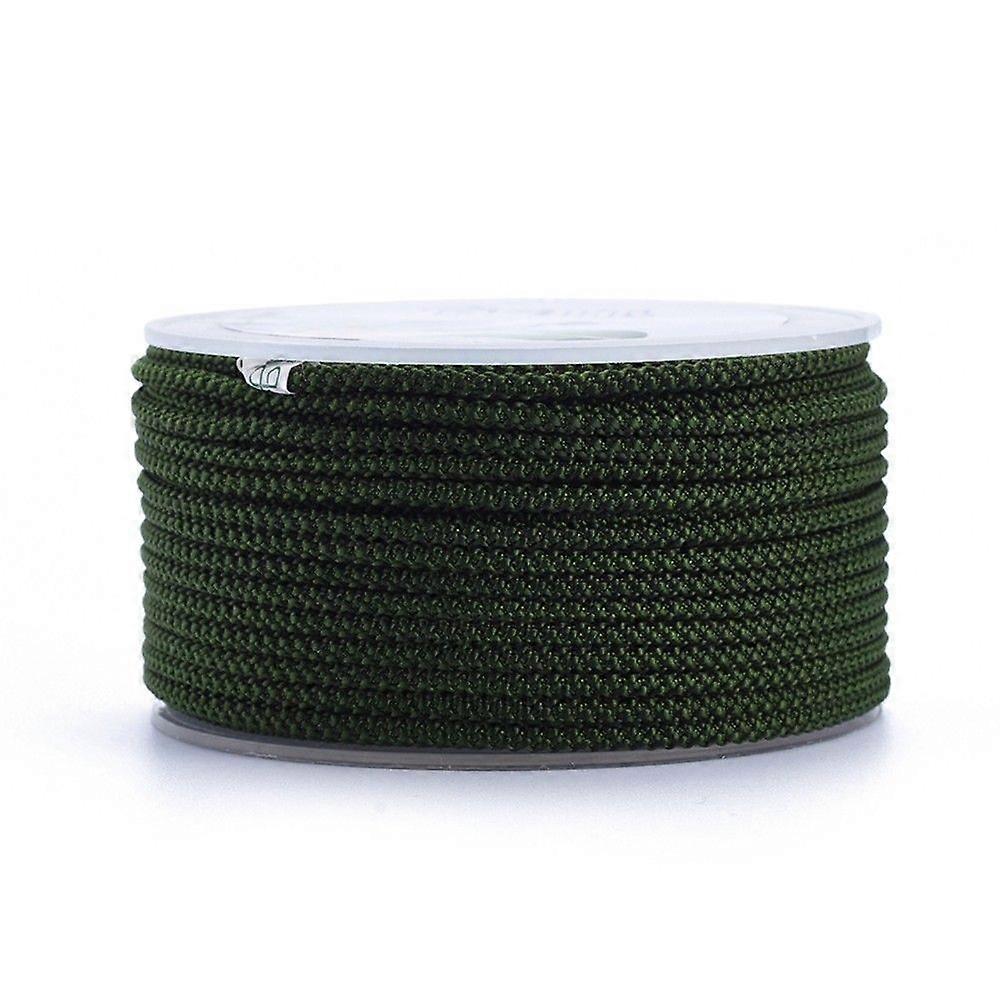 Polyester Cord Dark Olive Green 2mm 16.4 yards(15m)/roll