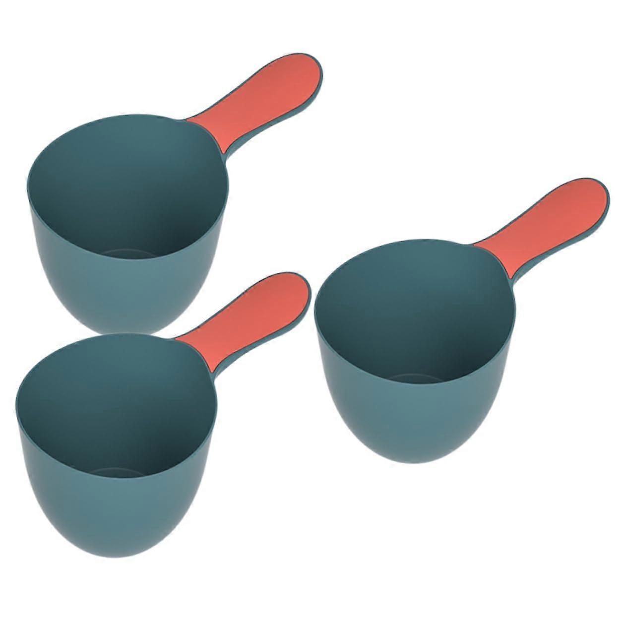 Plastic Water Ladle Set with Ergonomic Handle for Bath, Lightweight MultiPurpose Bathroom Scoop