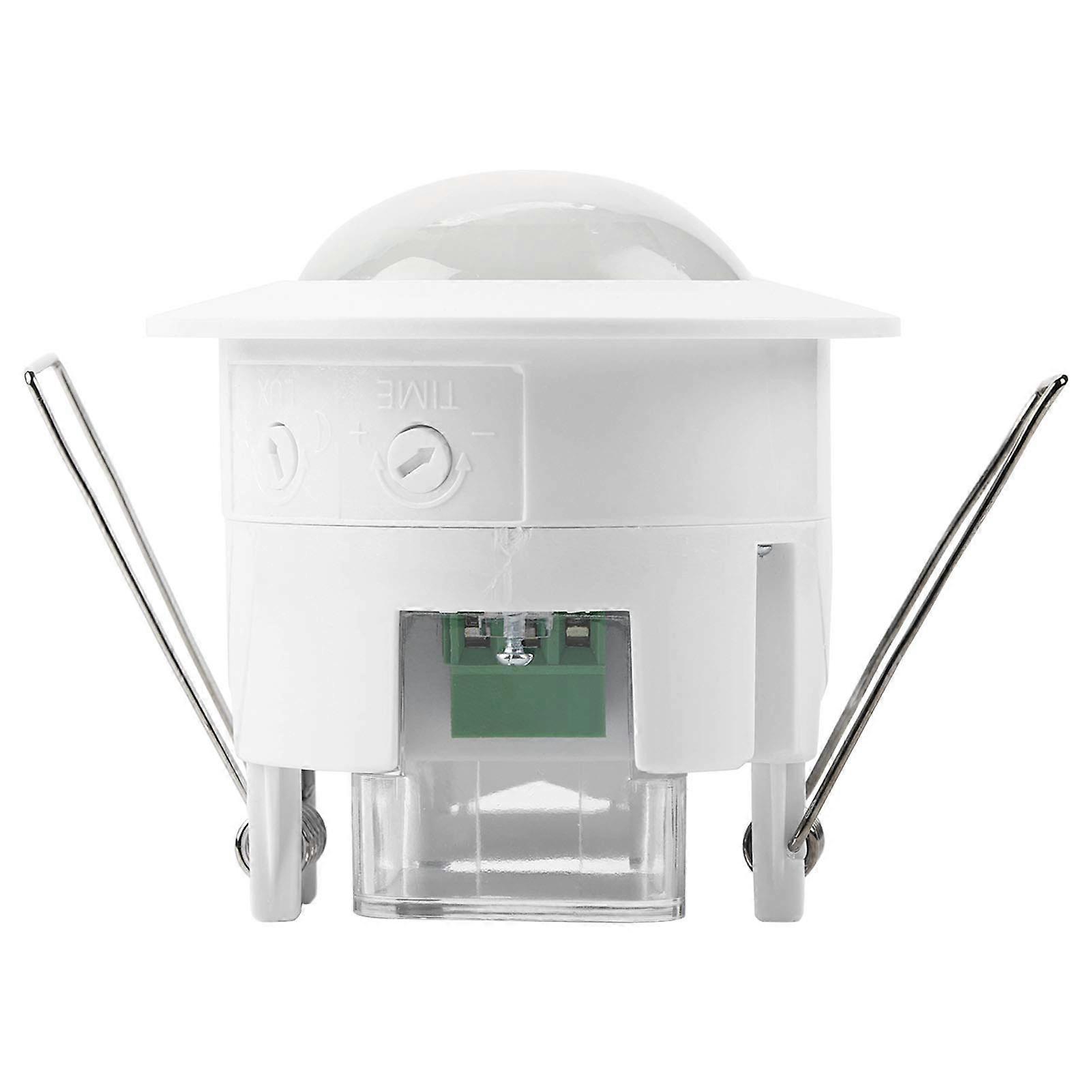 Infrared Motion Sensor Light Switch 360° Ceiling Mount Detector Indoor with Adjustable Timer Energy Saving Design White