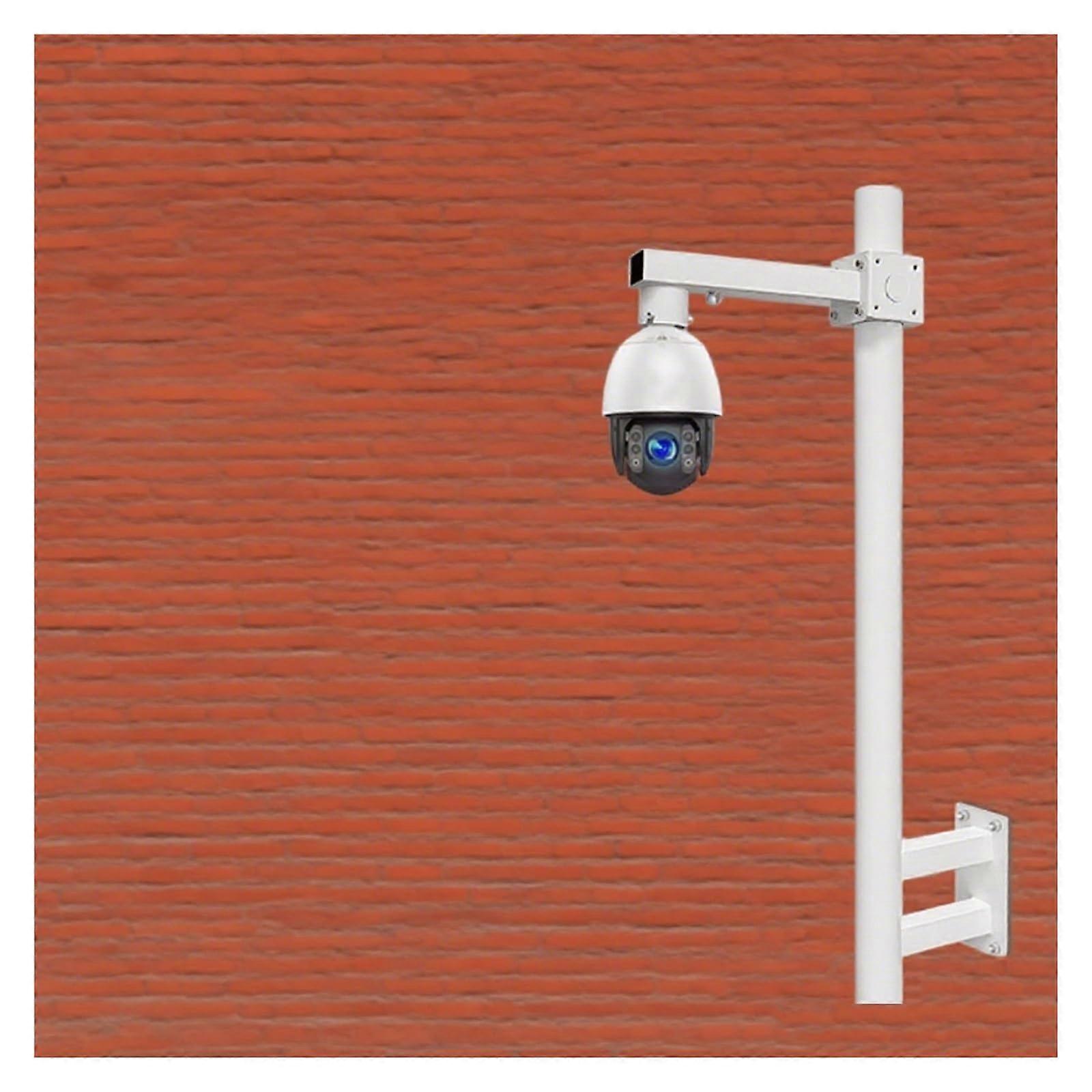 Security Camera Mount Pole 6.6ft Outdoor Wall Adjustable Arm Rust Resistant Steel for CCTV