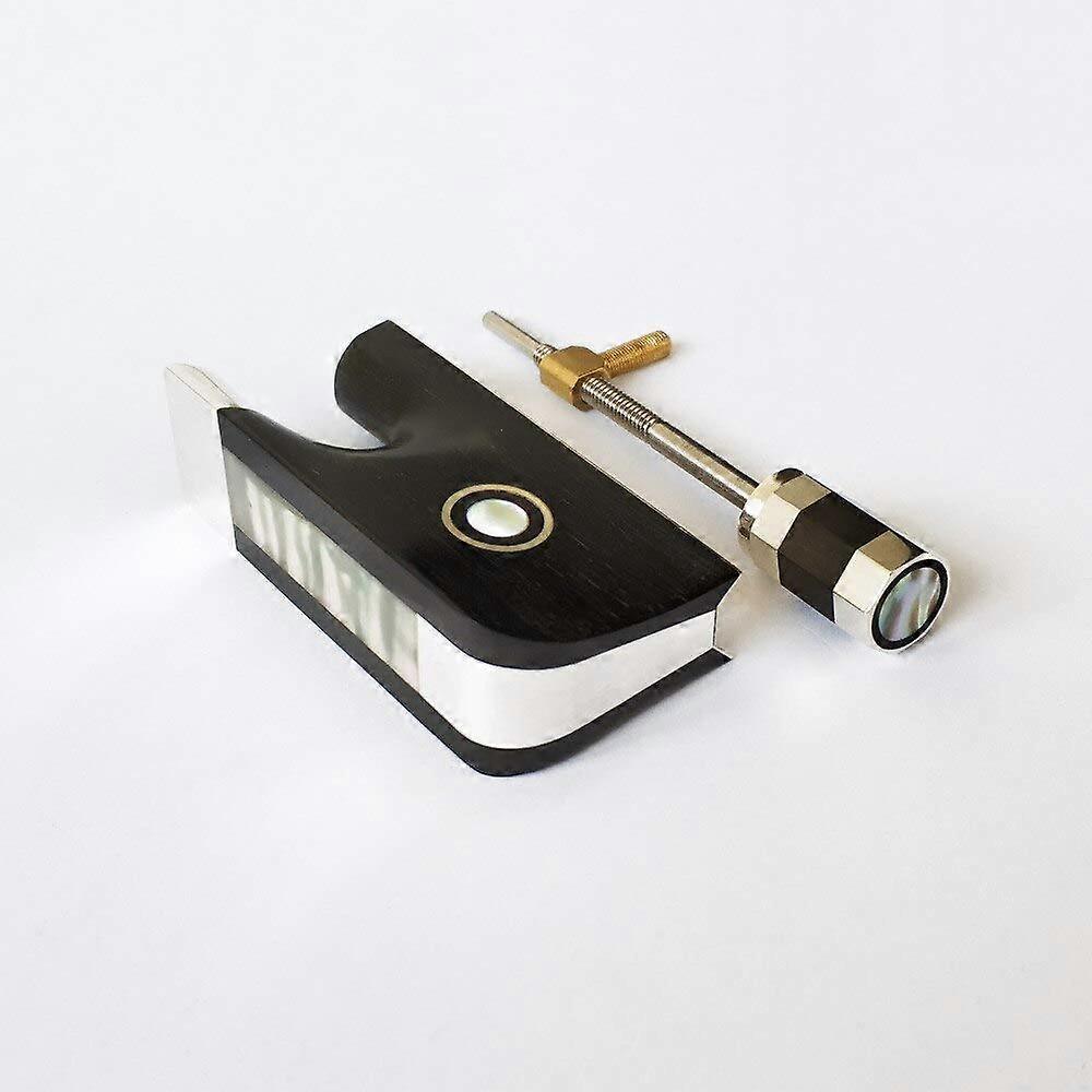4/4 Silver Mounted Ebony Violin Bow Frog Replacement Part with Durable Design and Precise Fit