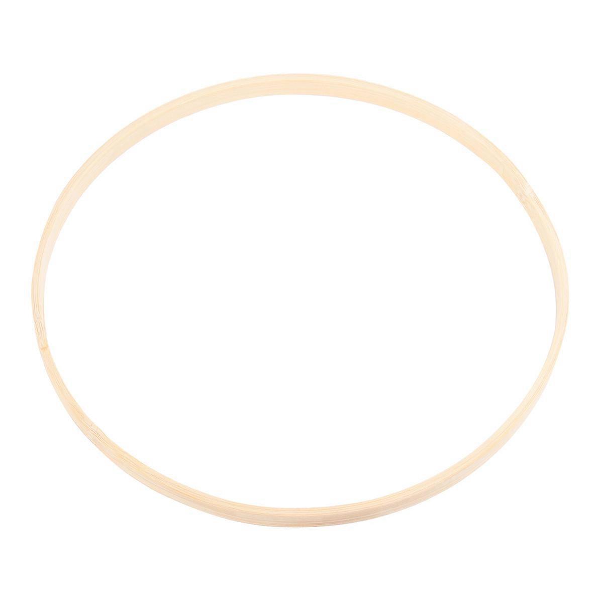 DIY Dream Catcher Ring Bamboo Circle for Craft Making 12Pcs Light Yellow