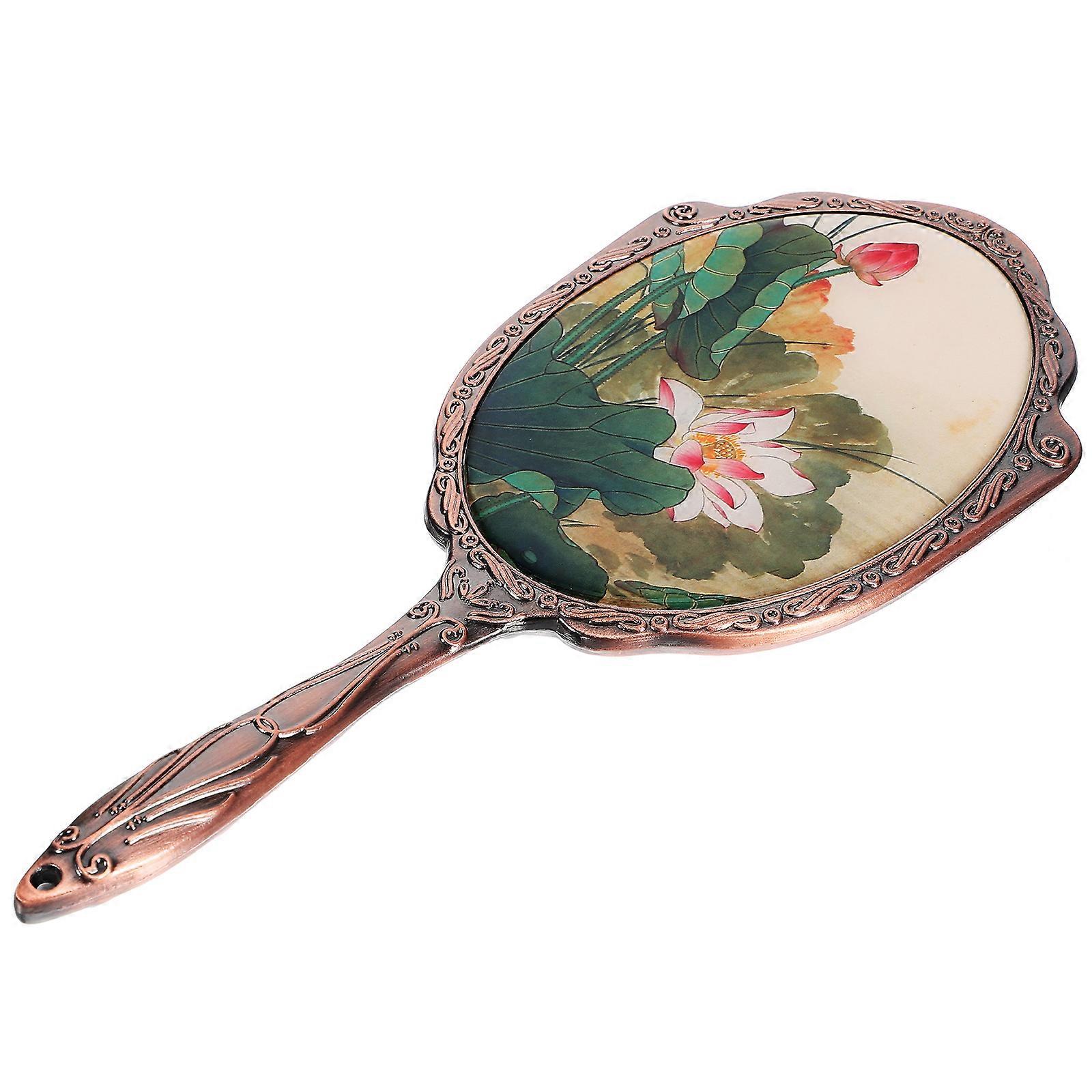 Chemical Makeup Mirror Hand Mirror for Makeup with Handle