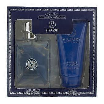 Designer French Collection Victory Gift Set 100ml EDT Spray + Shower Gel 120ml