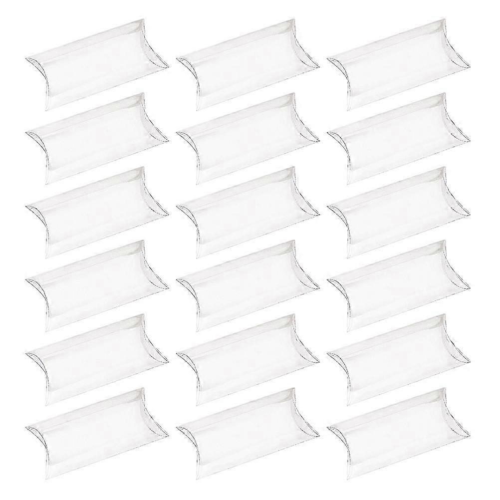 50pcs Clear Pillow Gift Boxes Candy Packaging Cases Pillow Shape Candy Case