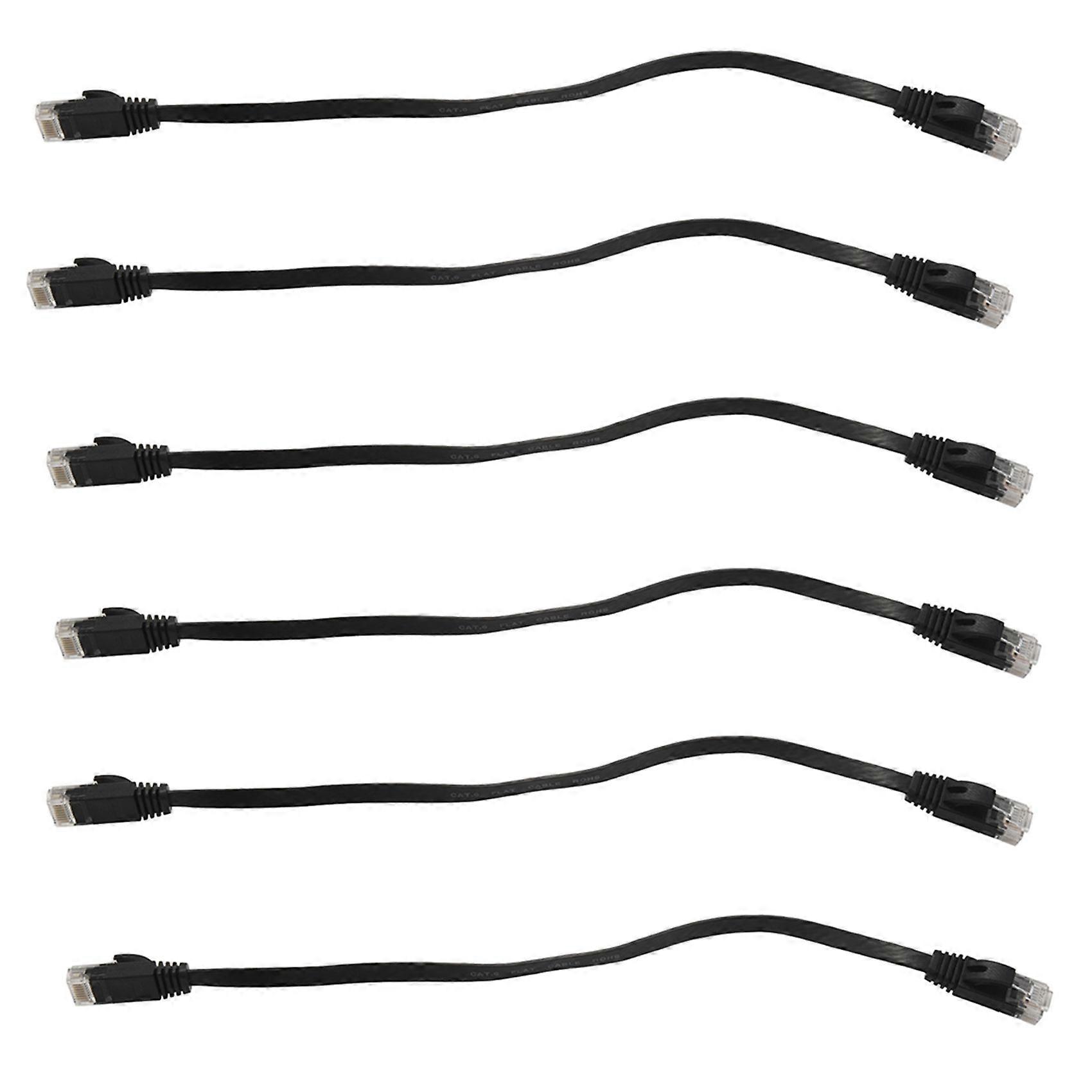 36 Pcs 1 Ft Flat Internet Network Cable Solid Cat6 High Speed Patch Lan Wire with Snagless Rj45 Connectors