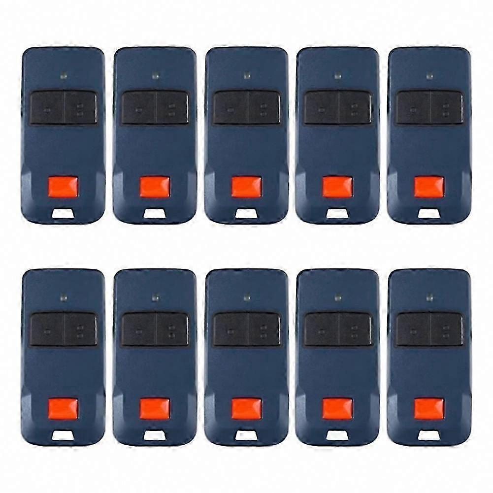 10-Pack 433.92MHz Rolling Code Garage Door Remote Control, 2-Button Handheld Transmitter for Universal Compatibility