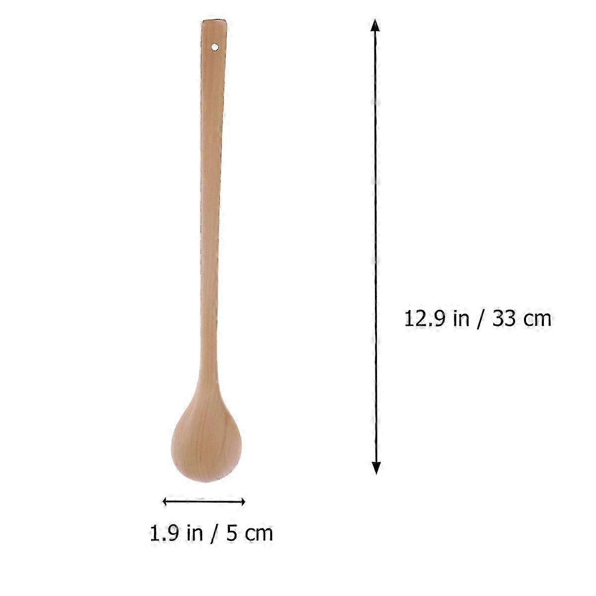 Kitchen Spoon Wood Non-Scratching Household Users 2Pcs