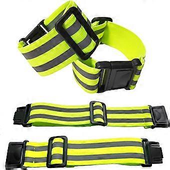 Reflekterande armband med hög synlighet Elastiska säkerhetsarmband för löpning och cykling, 130 cm
