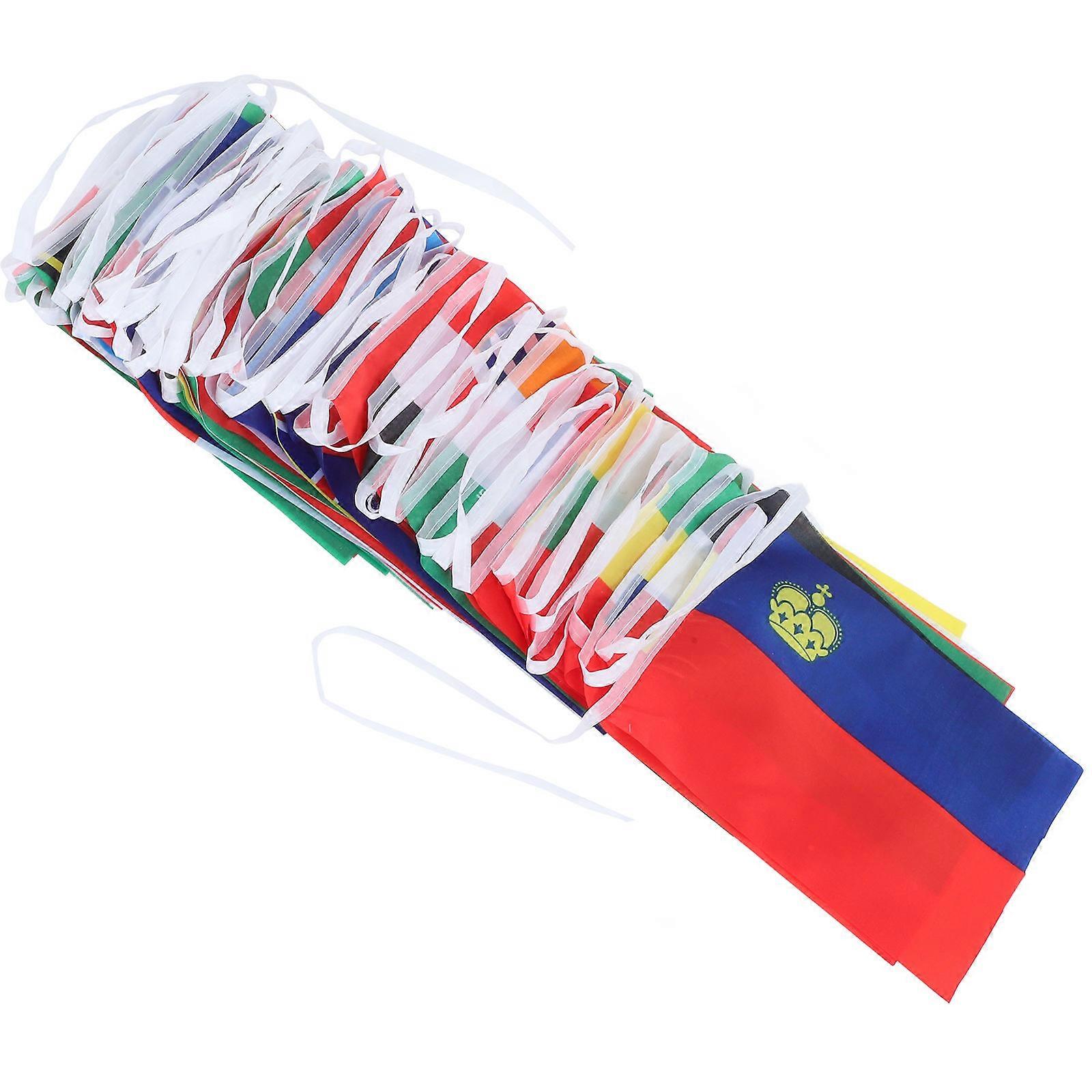 World Flag Banner for Festival Decoration 5Sets Polyester String Flags
