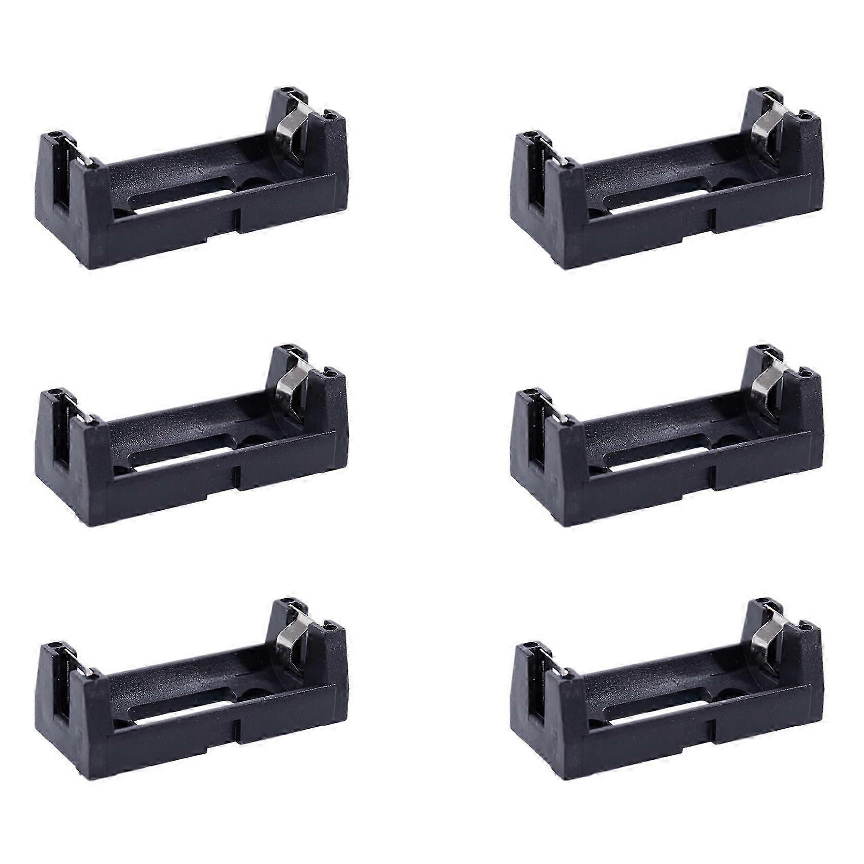 6X Plastic Shell 3V CR123A Button Cell Battery Sockets Holder Case Black