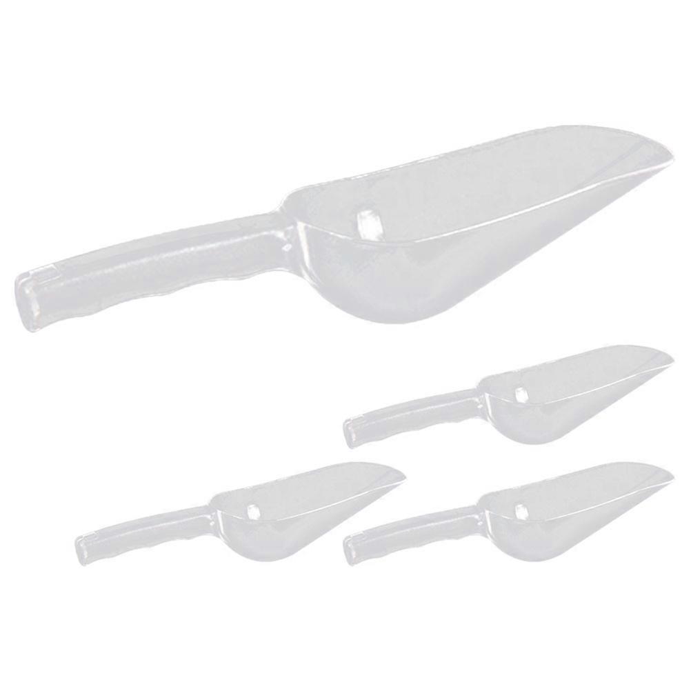 Transparent Plastic Kitchen Ice Scoop for Multi-Function Use 4Pcs Set