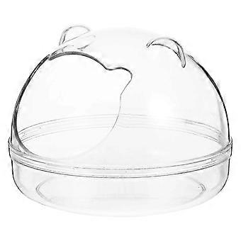Hamster Badrum Transparent Plast Badkarsfat för Husdjur