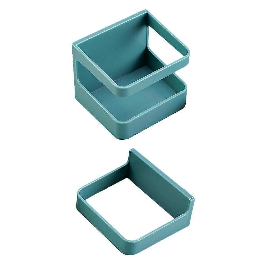 Wall-Mounted Umbrella Shelf for Umbrella 2Sets Blue Plastic
