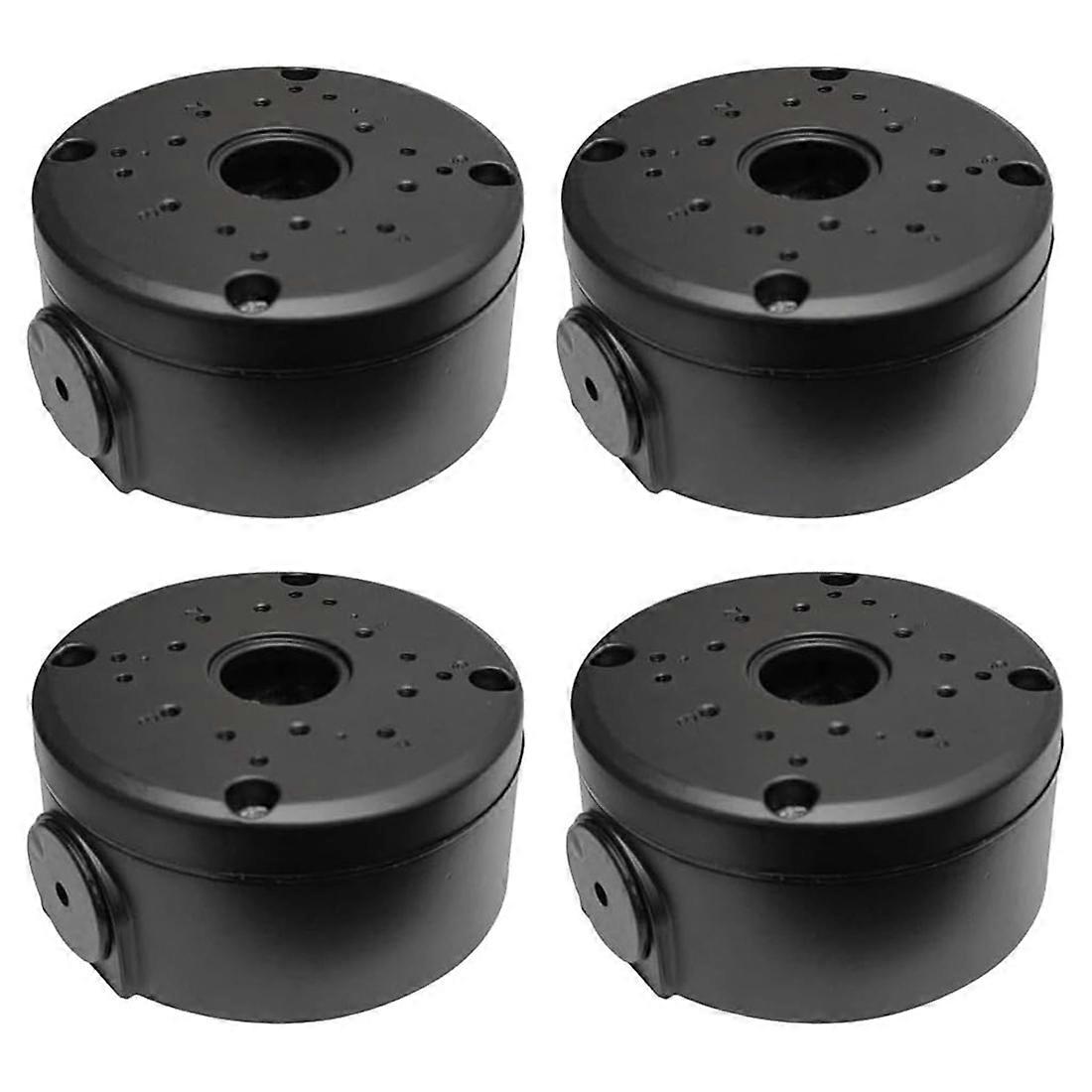 Plastic Universal Junction Box for Bullet & Dome IP Security Camera Mount Bracket (Black-4 Pack)