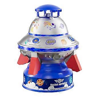 UFO Water Sprinkler Toy for Kids Outdoor Rotating Water Rocket Sprinkler Backyard Summer Water Play Toy