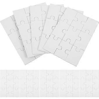 10 Folhas de DIY Blank Puzzles Desenho Blank Puzzle DIY Blank Graffiti Peças de Puzzle