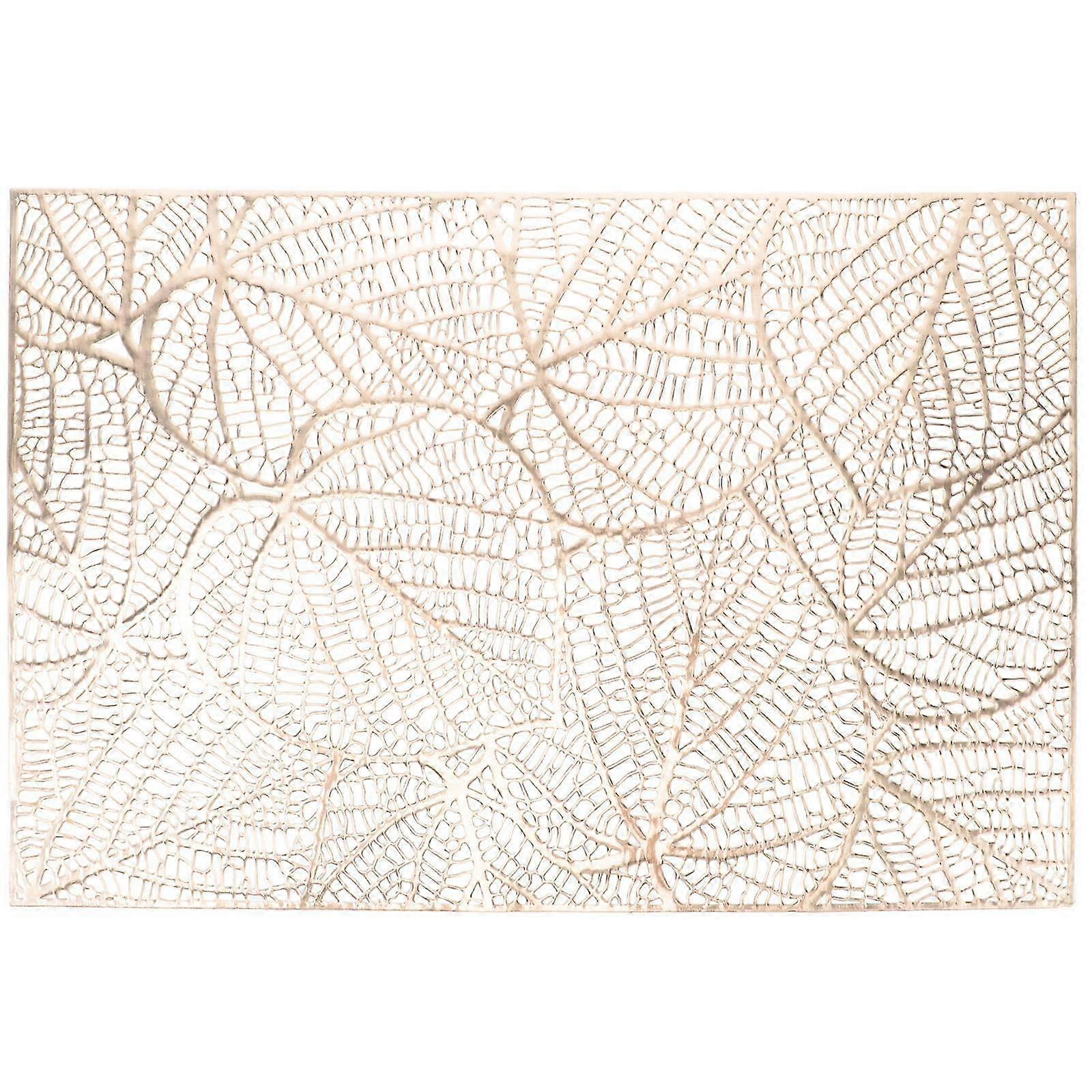 Hollow Out Placemat Leaf Pattern Place Mat Nonskid Rectangular Placemat Kitchen Table Mat