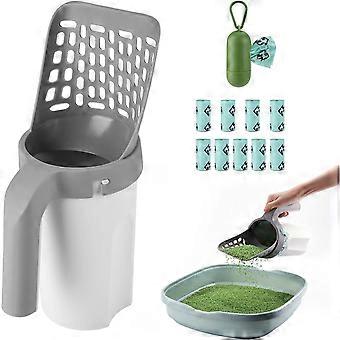 pc Cat Litter Scoop with Holder, Cat Litter Bin with 9 Compartment Bags, Cat Poop Scoop