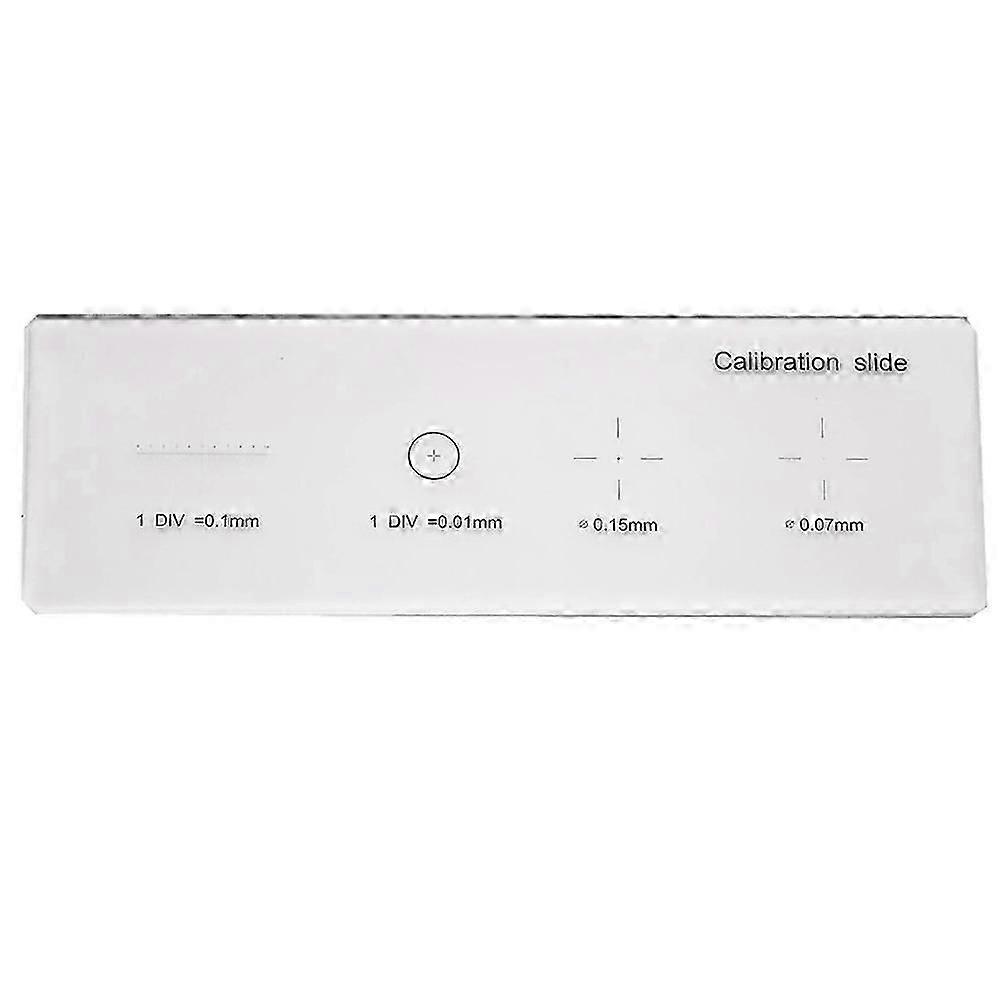 Microscope Calibration Slide with Stage Micrometer, 0.01mm Precision for Camera Reticles - 1 Pack