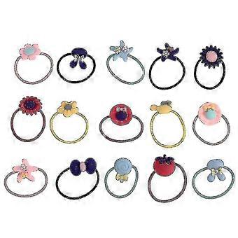 25 Pairs Cartoon Hair Bands for Girls - Colorful Elastic Hair Ties for Toddlers
