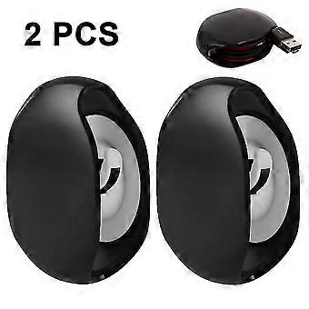 2 Pcs Automatic Roll Earphone Cable Cord Winder Wrap Headphone Holder